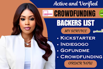 generate crowdfunding campaign backers list for kickstarter, gofundme, indiegogo