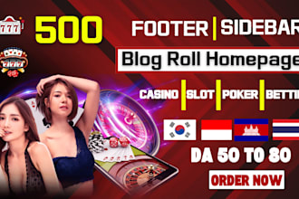 do da 50 plus sidebar blogroll SEO dofollow backlinks for top ranking