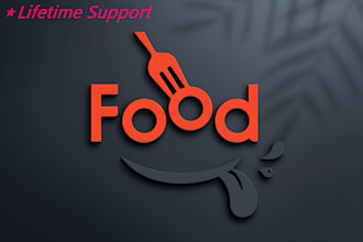 do ice cream candy sweets restaurant pizza bbq food and bakery logo design