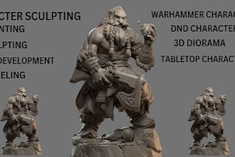 sculpt 3d toy, action figure, tabletop miniature, 3d statue stl for 3d printing