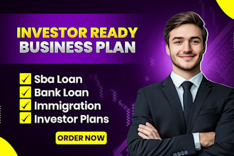 create investor ready business plan, financial forecast and pitch deck