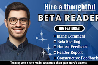 beta read and critique literary fiction or women fiction novel