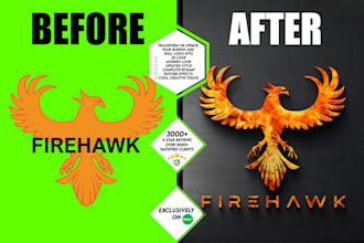 redesign modify or update your old logo design professionall