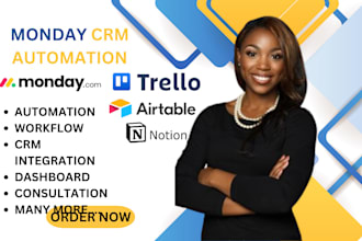 setup clickup monday crm automation trello notion asana integration