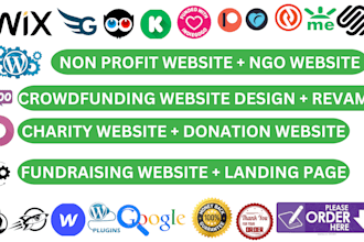 create redesign converting nonprofit charity ngo donation crowdfunding website