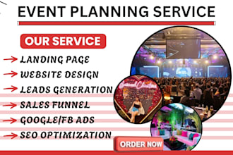 design event planning website party rental website  photo booth, booking website