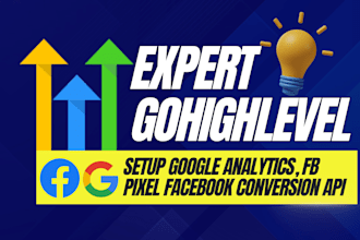 setup google analytics fb pixel facebook conversion api in gohighlevel