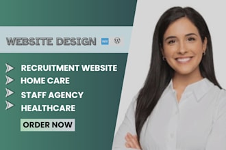 design recruitment website healthcare staffing agency homecare website