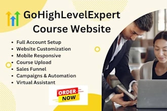 set up gohighlevel online course gohighlevel sales funnel ghl website