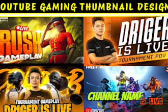do best gaming thumbnail design, kids gaming youtube channel art