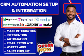 setup gohighlevel white label nimble crm pipedrive va boldtrail make integration