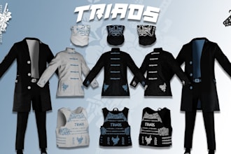 create custom clothing packs for gangs and business for fivem