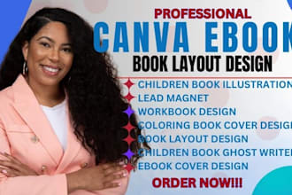 canva ebook design lead magnet workbook canva font effects kdp journal design