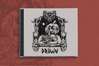 draw dark art illustration for album cover art music