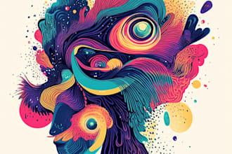 create unique printable digital oil paint abstract
