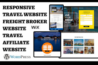 design travel website travel affiliate marketing website freight broker website