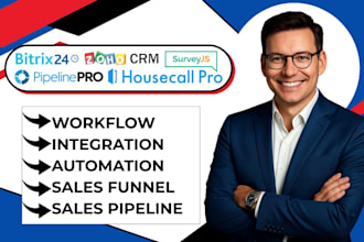 setup bitrix24 crm pipelinepro housecall pro surveyjs automation hubspot crm