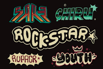 custom logo text for metal, hardcore, punk, rock band