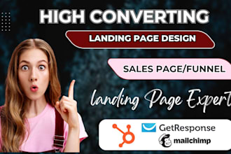 design high converting landing page sales page sales funnel landing page expert