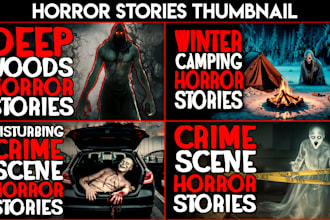 design scary horror stories clickbait youtube thumbnail