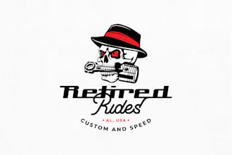 create a mascot skull redesign logo