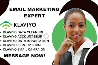do data and list cleaning on klaviyo import contact on klaviyo email marketing