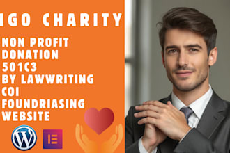 build a nonprofit ngo website and charity website donation website 501c3 website