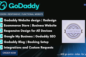 design godaddy website, redesign godaddy, godaddy seo, wix website
