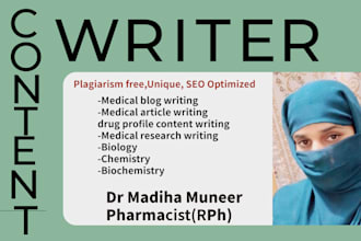 write expert medical and pharmacy content as a professional pharmacist