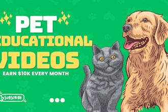 create cat dog educational videos and earn money on youtube