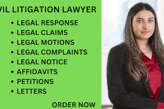 be your civil litigation lawyer and help you prepare motions, lawsuits,complaint