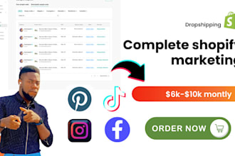 dropshipping complete profit shopify tiktok marketing shop facebook ads sales