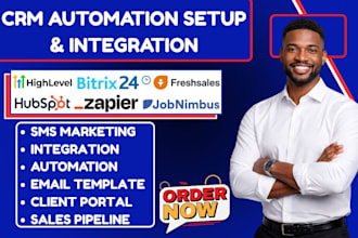 setup salesforce bitrix24 freshsales client portal jobnimbus zapier integration