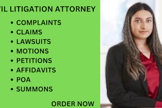 be your litigation attorney and help you write petitions, motions, complaints