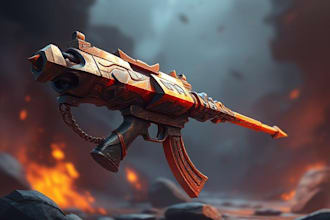 create weapon design ,assets and concept art for your games