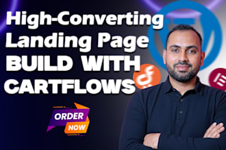 buid a sales landing page design with cartflow
