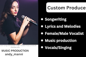 do female vocalist song write gospel singer vocalist music producer melodies pop