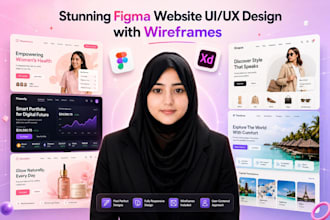 do stunning figma website UI UX design and wireframe in figma design website