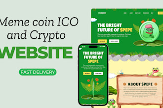 design and build crypto token, meme coin, or presale ico website