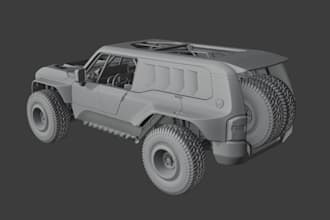 do 3d car model, 3d truck, vehicle model, 3d car, fivem car, 3d printing