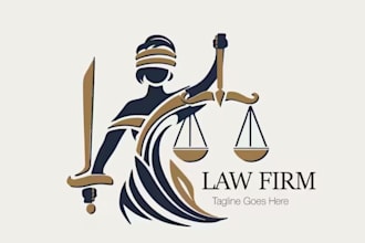 create creative attorney legal law firm logo design for you