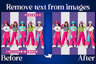 delete text from images