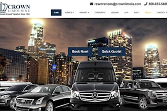 design chauffeur website, taxi booking, limousine website,  taxi booking website