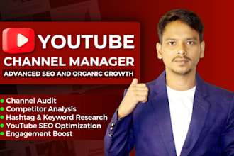 be your youtube channel maketing manager with promotion