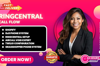 ringcentral ivr tcr twilio 8x8 grasshopper aircall voip IVR phone system setup