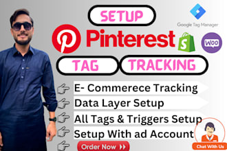 set up pinterest conversion API, tag, and ecommerce tracking with GTM