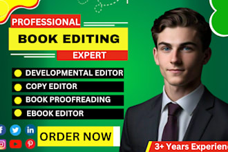 be your developmental book editor proofread fiction non fiction copy edit ebook
