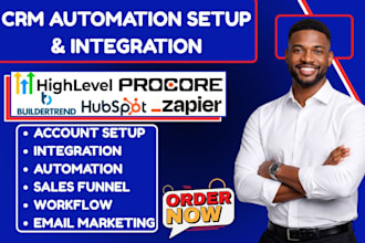 setup gohighlevel automation buildertrend procore crm hubspot zapier integration