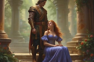 do romance book cover illustration, fantasy,  book design