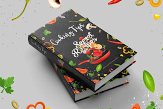 design cookbook recipe, menu meal planner, book cover design, cookbook marketing
